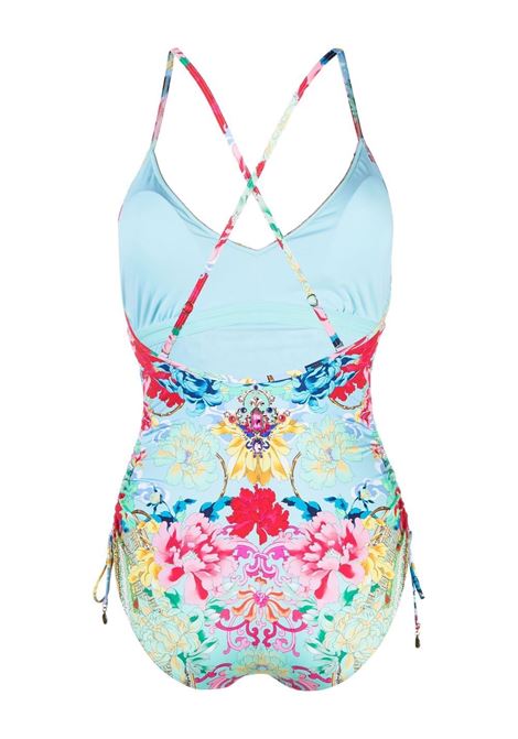 Blue and multicolour Go Stag crystal-embellished swimsuit - women CAMILLA | 19754GOSTAG