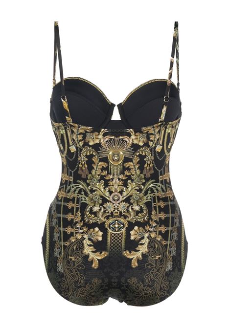 Black baroque-pattern print swimsuit - women CAMILLA | 21362NIGHNOIR