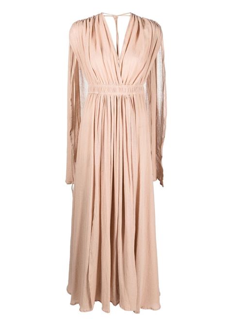 Pink cape-detail maxi dress - women CARAVANA | 58AA11195511690