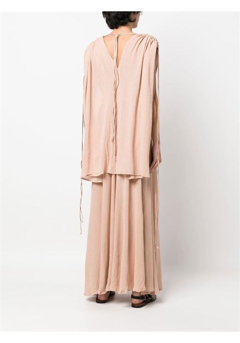 Pink cape-detail maxi dress - women CARAVANA | 58AA11195511690