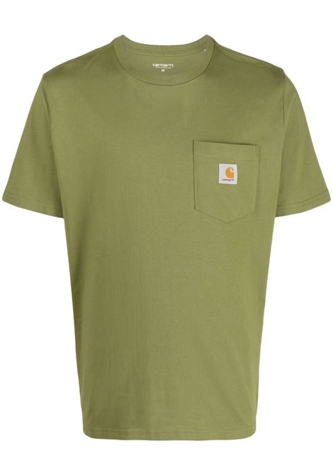 Kakhi green logo-patch T-shirt - men CARHARTT WIP | I0304341D0XX