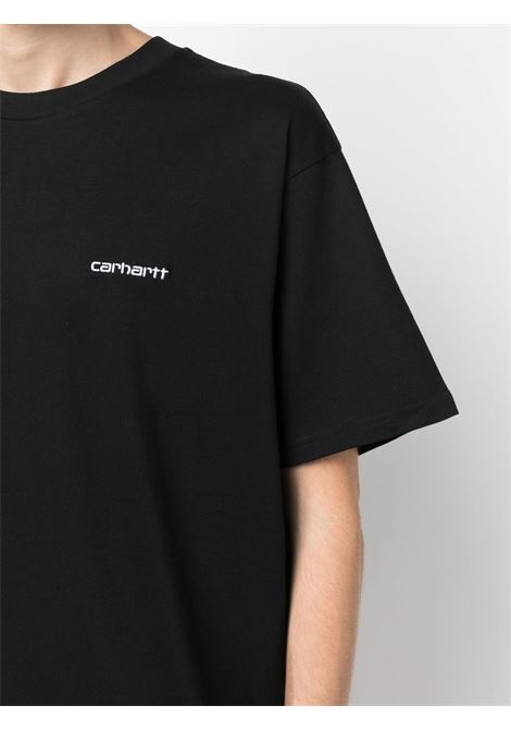 T-shirt con ricamo in nero e bianco - uomo CARHARTT WIP | I0304350D2XX