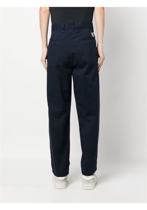 Pantaloni a gamba ampia con applicazione in blu - uomo CARHARTT WIP | I0304731C02