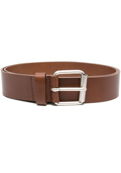 Brown logo embossed buckle belt - men CARHARTT WIP | I03099214EXX
