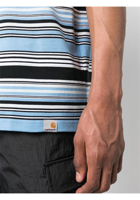  Black and multicolour striped T-shirt - men CARHARTT WIP | I0316031IOXX