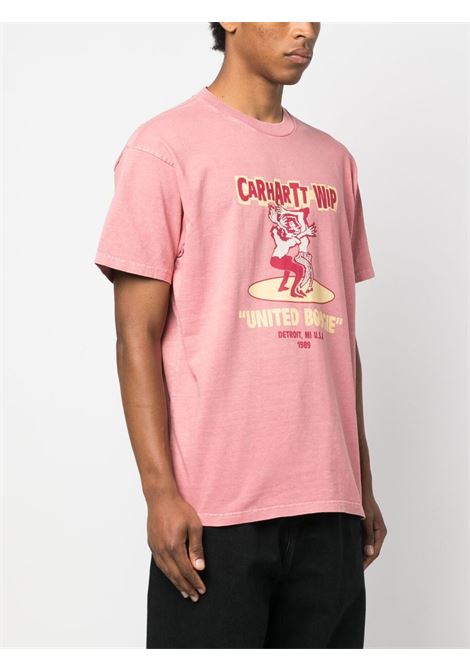 T-shirt con stampa in rosa - uomo CARHARTT WIP | I0317631D260