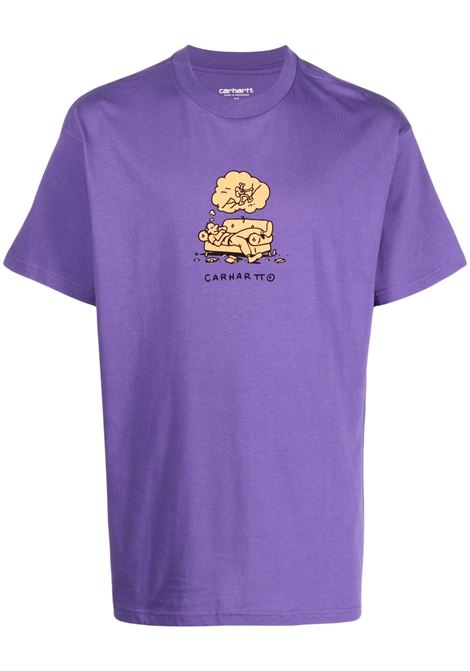  Purple graphic-print short-sleeve T-shirt - men CARHARTT WIP | I0317751D3XX