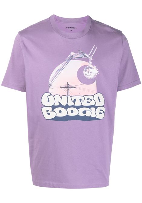 T-shirt United Boogie con stampa in lilla - uomo CARHARTT WIP | I0320341CWXX