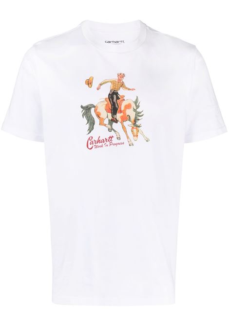 T-shirt con stampa in bianco - uomo CARHARTT WIP | I03203902XX