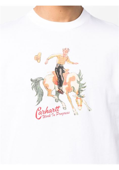 T-shirt con stampa in bianco - uomo CARHARTT WIP | I03203902XX
