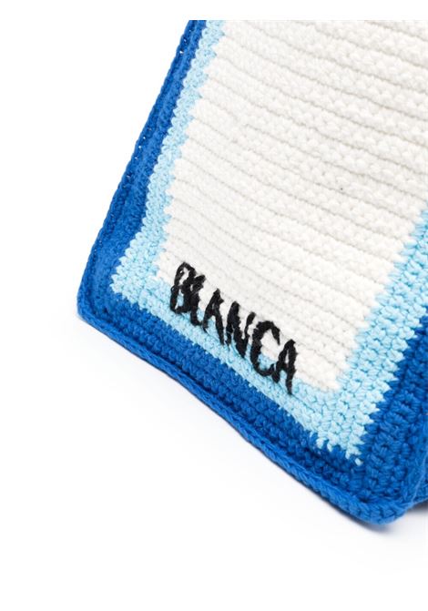 Blue and white beaded crochet hand bag - women CASABLANCA | AS23BAG02401BL