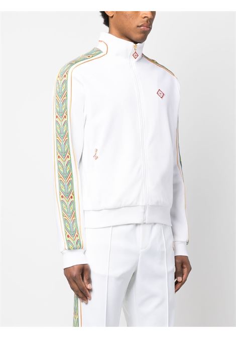 White zip-up sweatshirt - men CASABLANCA | MS23JTP10601WHT