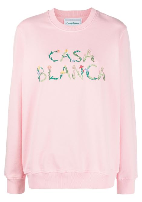 Pink crew-neck sweatshirt - women CASABLANCA | MS23JTP11710LRCHFLR