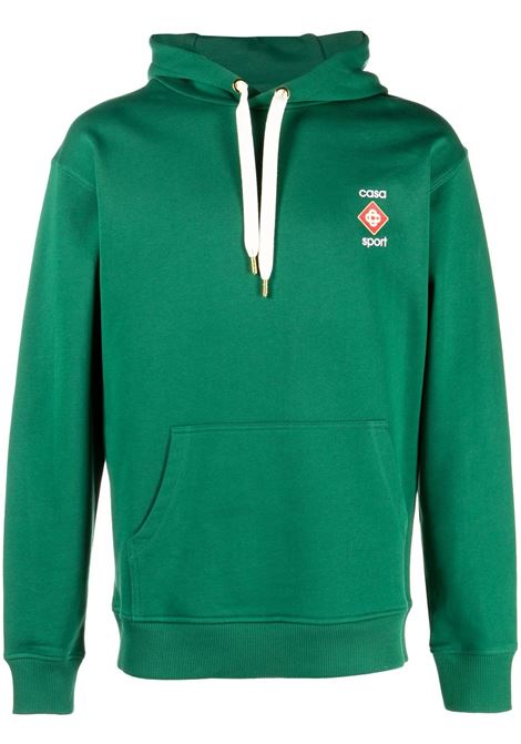 Green casa sport hooded sweatshirt - unisex CASABLANCA | MS23JTP13906GRN