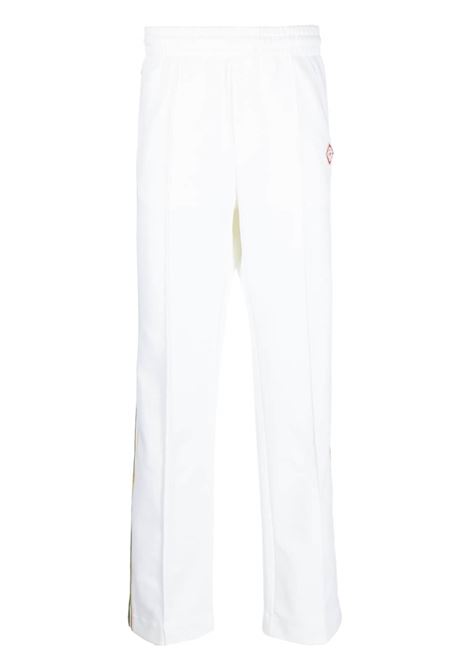 White tape-detail track trousers - men CASABLANCA | MS23JTR09001WHT