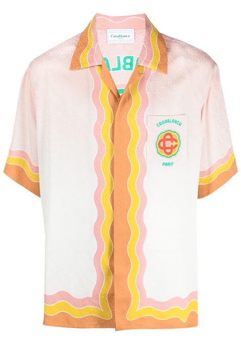 Camicia con stampa grafica multicolore - uomo CASABLANCA | MS23SH00311RNBWMNGRM