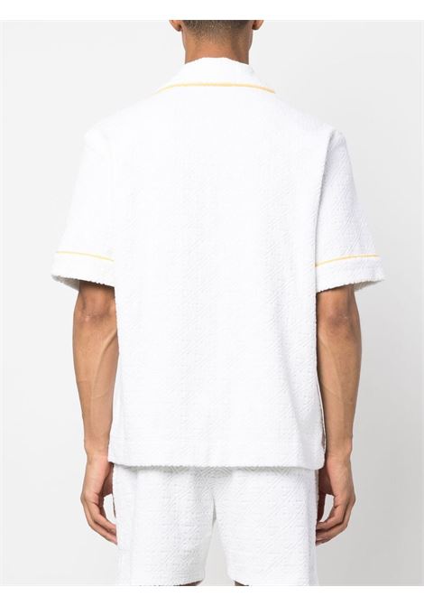 White jacquard-logo terry-cloth shirt - men CASABLANCA | MS23SH08502WHT