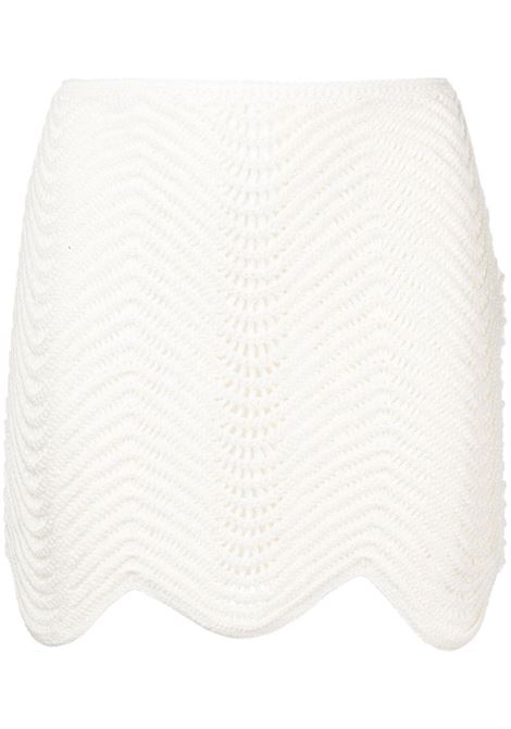 Embroidered skirt white - women CASABLANCA | WS23KW13801WHT