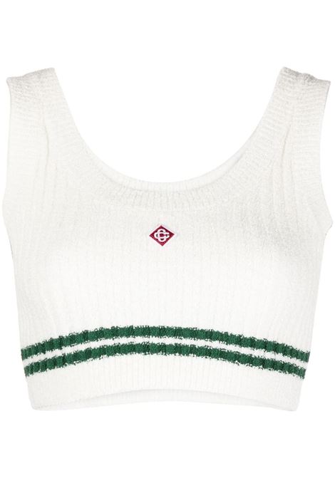 Knitted top in white - women CASABLANCA | WS23KW36301WHT