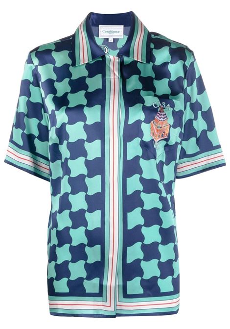 Short sleeve shirt in multicolor - women CASABLANCA | WS23SH01512PLTL