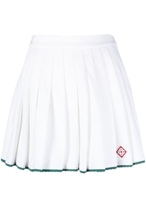 White pleated tennis skirt - women CASABLANCA | WS23SK05201WHT