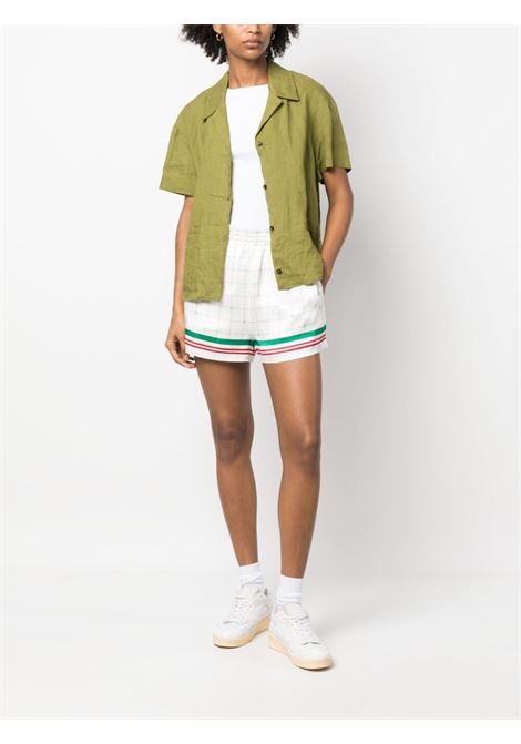 White and multicolour Tennis Club check-print shorts - women CASABLANCA | WS23TR10402TNNSCLBCHCK