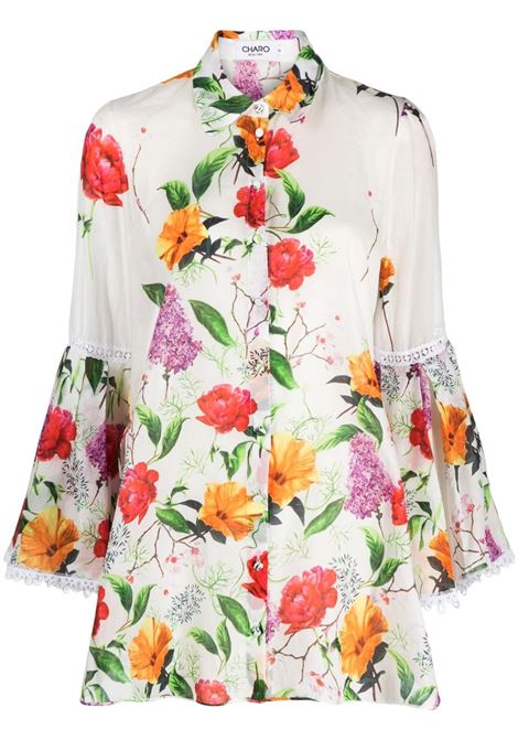 White and multicolour floral-print shirt - women CHARO RUIZ IBIZA 1989 | 232201WHT