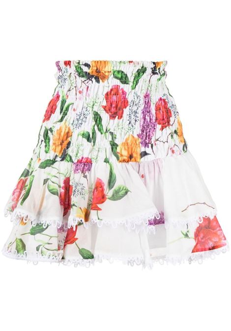 White and multicolour Gladi floral-print tiered skirt - women CHARO RUIZ IBIZA 1989 | 232402WHT