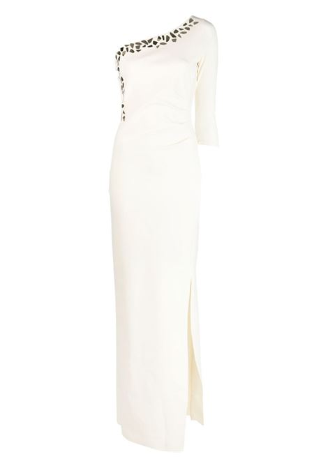 Cream white one-shoulder front-slit dress - women CHIARA BONI | CHANTALBRLONG802