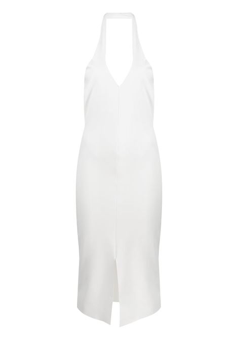 White halterneck cutout-detail dress - women  CHIARA BONI | MANSUR070