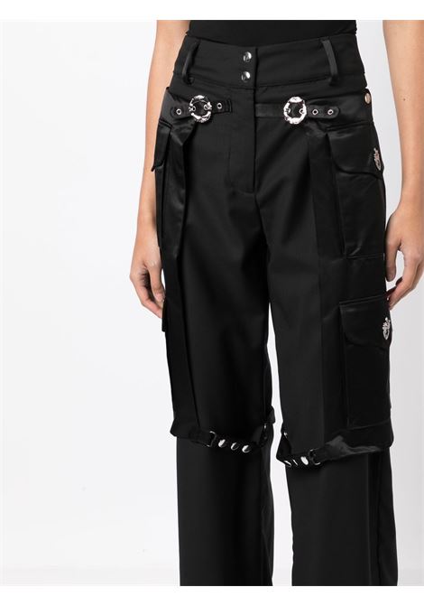 Black Western high-waisted cropped trousers - women CHOPOVA LOWENA | 5128BLK