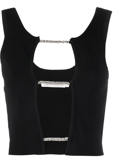 White cut-out knitted tank top - women CHRISTOPHER ESBER | 22041067BLK
