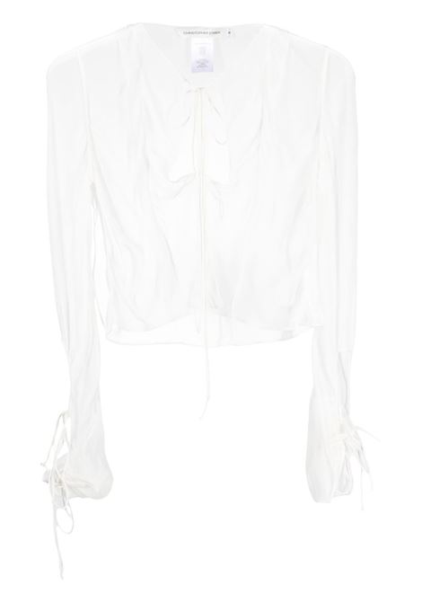 White sheer blouse - women CHRISTOPHER ESBER | 22042006WHT