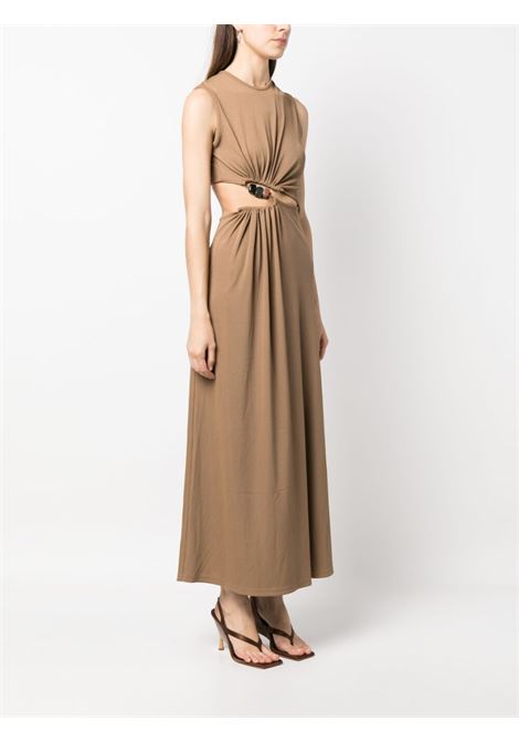 Brown cut-out detail dress - women CHRISTOPHER ESBER | 23013041TANNIN