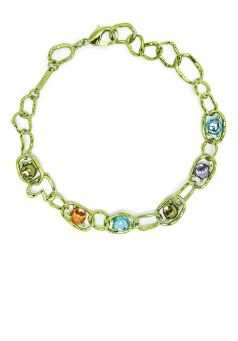 Green gemstone chain necklace - women COLLINA STRADA | XX1265GRN