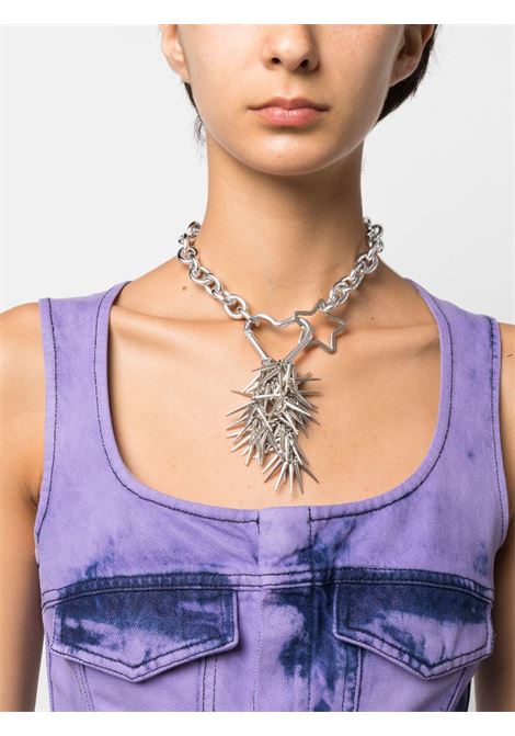 Silver Super Spiky Star necklace - women COLLINA STRADA | XX1267SLVR