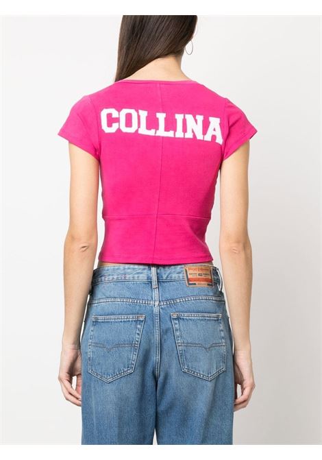 T-shirt con stampa grafica in rosa - donna COLLINA STRADA | XX3235HTPNK