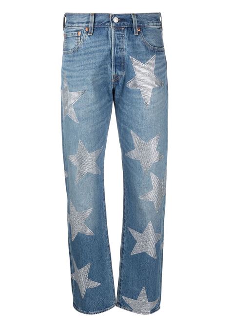 Jeans con applicazione in blu - donna COLLINA STRADA | XY6002DNM