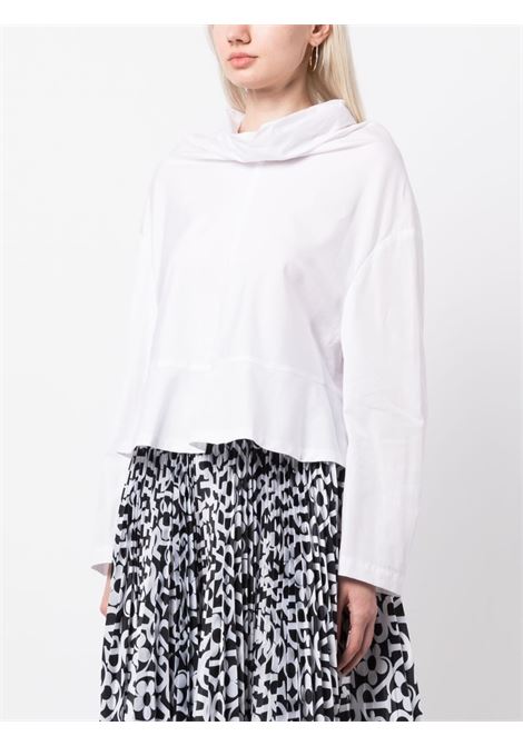 White long-sleeved peplum blouse - women COMME DES GARCONS COMME DES GARCONS | RKB0072