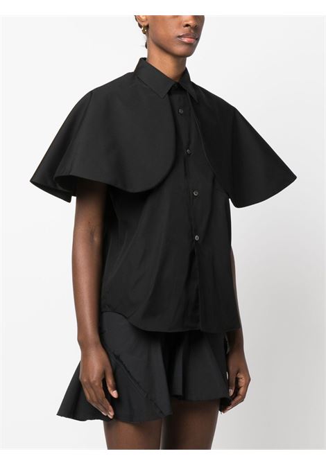 Black cape-sleeve shirt - women COMME DES GARCONS COMME DES GARCONS | RKB0081