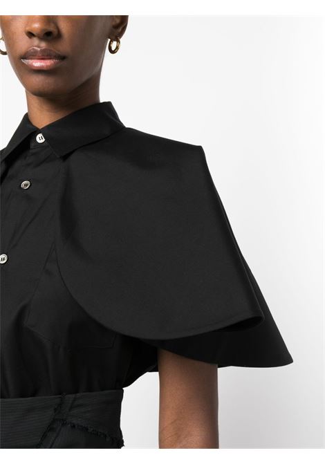 Black cape-sleeve shirt - women COMME DES GARCONS COMME DES GARCONS | RKB0081