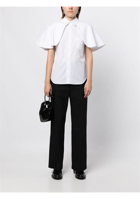 White ruffle-detailing shirt - women COMME DES GARCONS COMME DES GARCONS | RKB0082