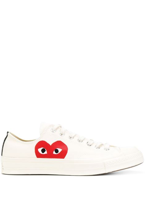 Sneakers basse con logo in bianco - unisex COMME DES GARCONS PLAY | P1K1112