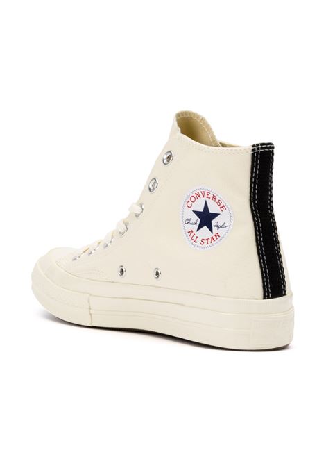 Sneakers alte con logo in bianco - unisex COMME DES GARCONS PLAY | P1K1122