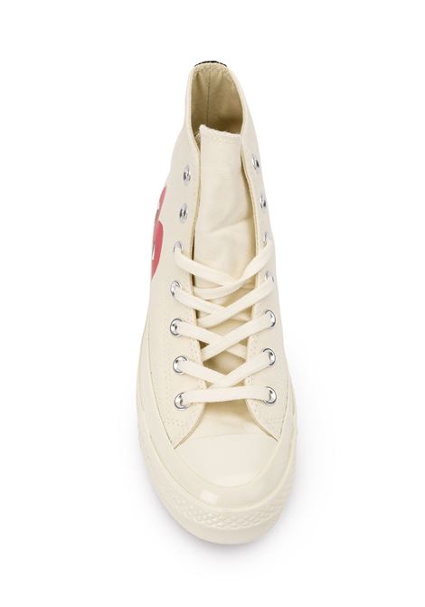 White high-top logo-detail sneakers - unisex COMME DES GARCONS PLAY | P1K1122