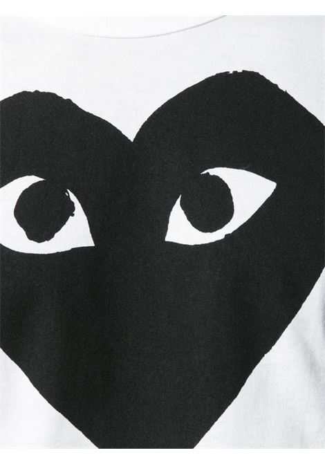 White heart eyes T-shirt - men  COMME DES GARCONS PLAY | P1T0701