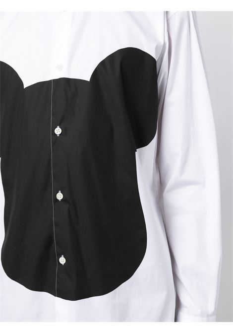 Camicia con stampa grafica in nero e bianco - uomo COMME DES GARCONS SHIRT | FKB0150511