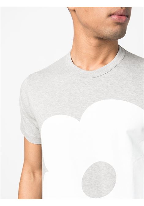 T-shirt con dettaglio a fiori in grigio - uomo COMME DES GARCONS SHIRT | FKT0050511