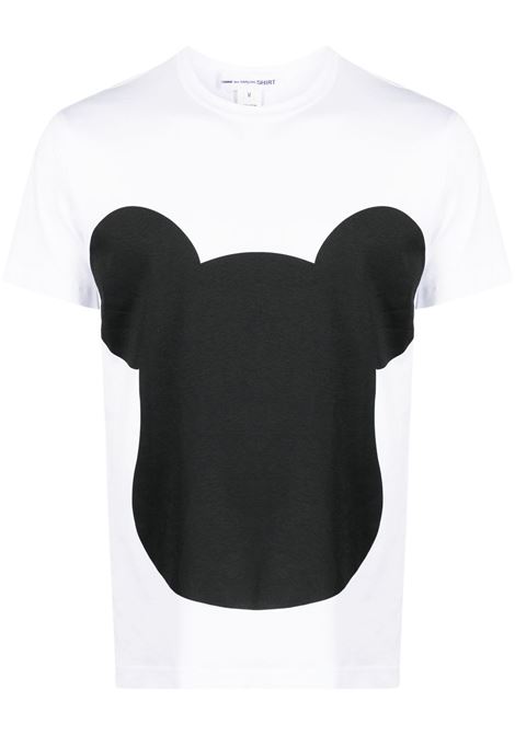 White graphic-print T-shirt - men COMME DES GARCONS SHIRT | FKT0100512