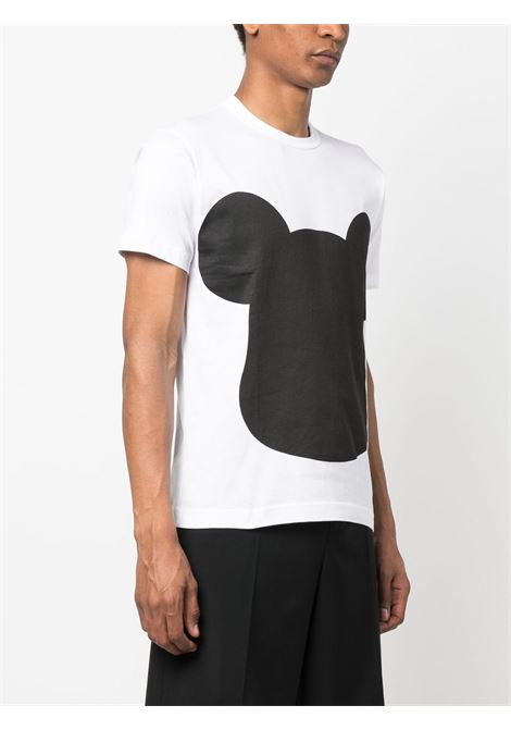 T-shirt con stampa grafica in bianco - uomo COMME DES GARCONS SHIRT | FKT0100512
